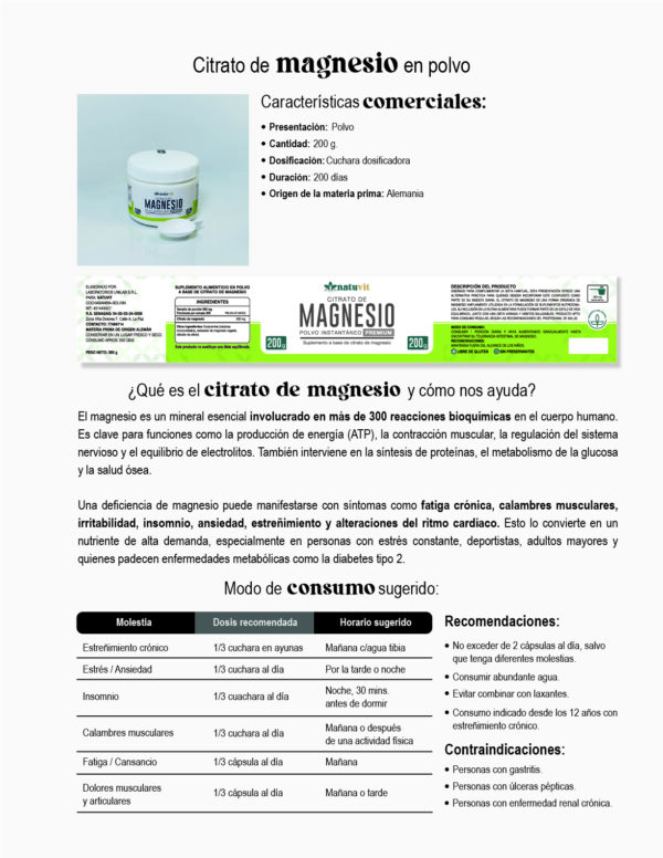 CITRATO DE MAGNESIO - Imagen 3
