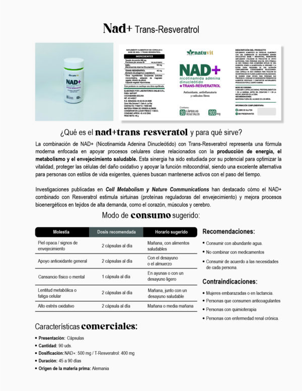 NAD+ RESVERATROL - Imagen 4