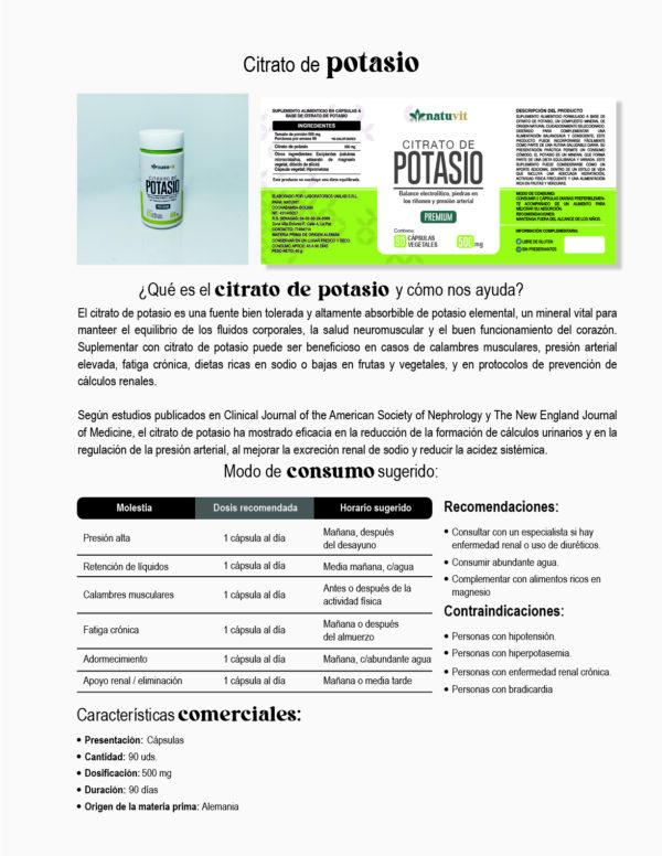 CITRATO DE POTASIO - Imagen 2