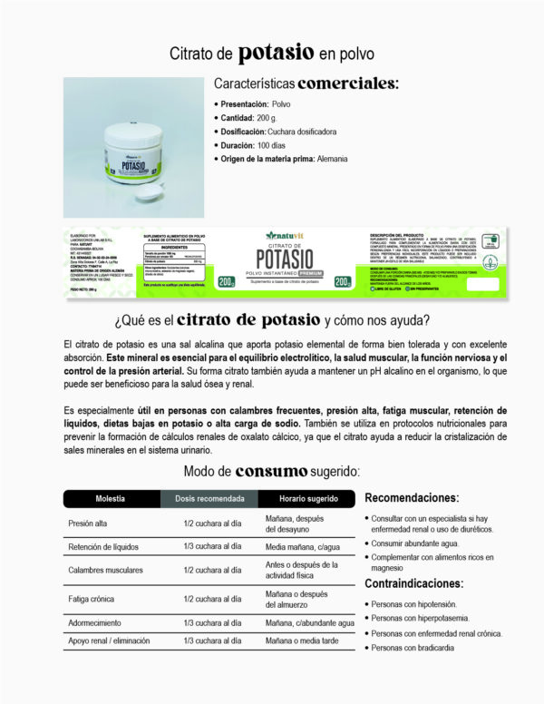 CITRATO DE POTASIO - Imagen 4